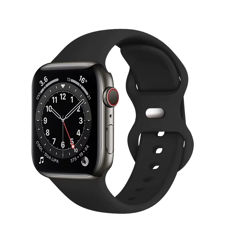 AppleWatch Armband Silikone Black