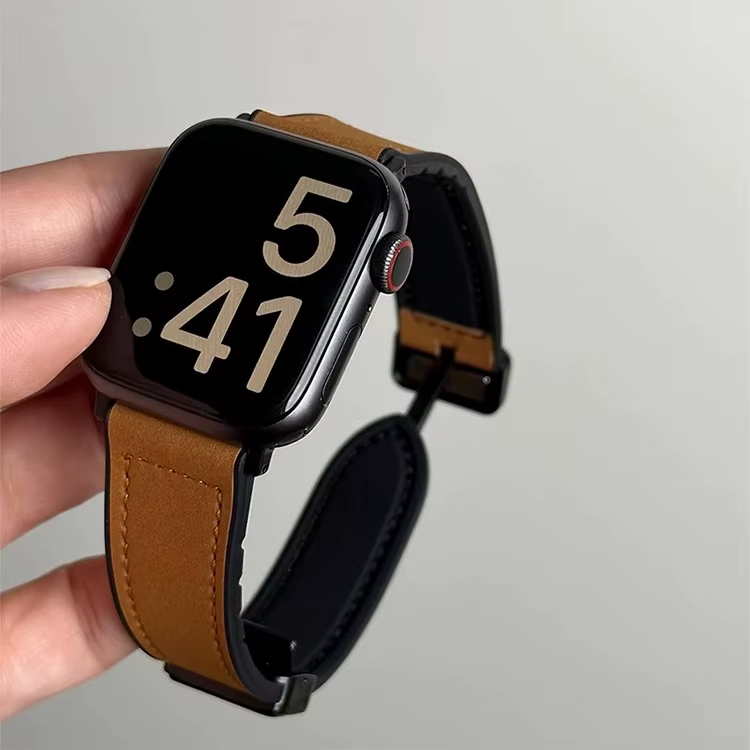 AppleWatch Armband Leder Hellbraun