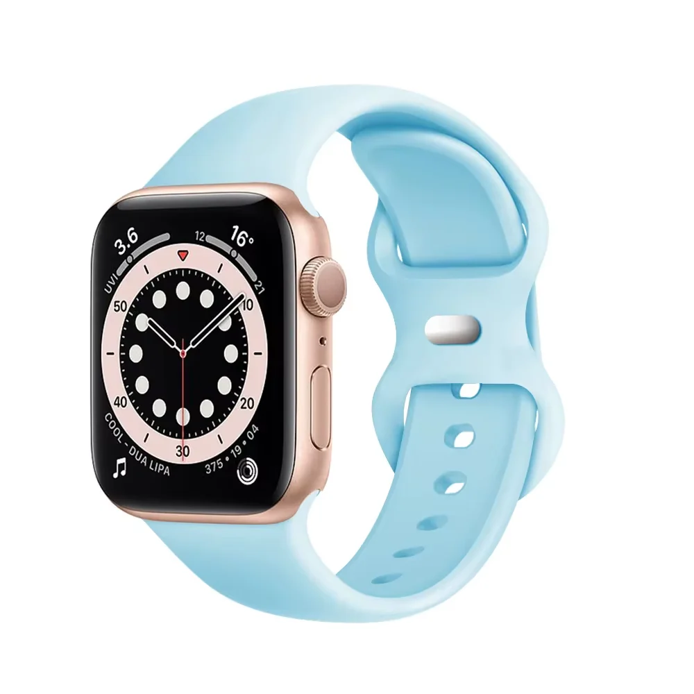 AppleWatch Armband Silikone Hellblau
