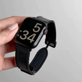 AppleWatch Armband Leder Schwarz